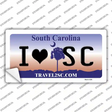 I Love South Carolina Novelty Sticker Decal Small