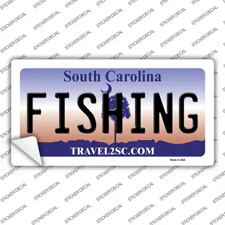 Fishing South Carolina Novelty Sticker Decal Small