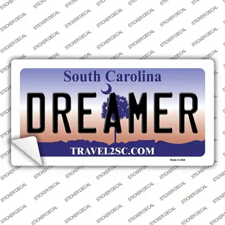 Dreamer South Carolina Novelty Sticker Decal Small