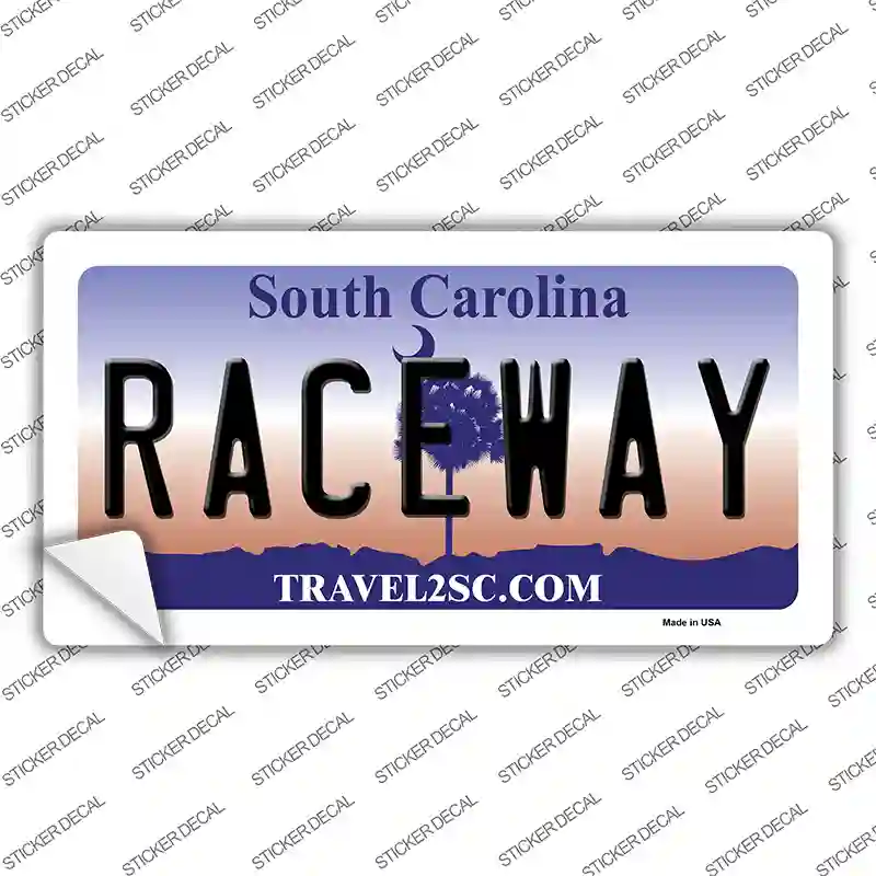 Raceway South Carolina Novelty Sticker Decal