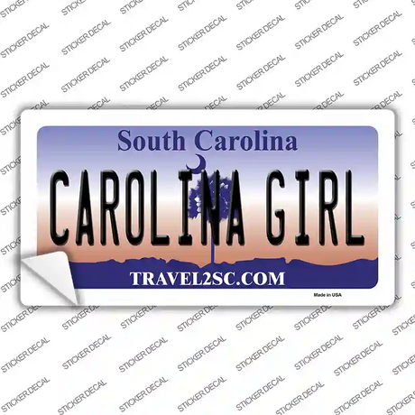 Carolina Girl South Carolina Novelty Sticker Decal Small