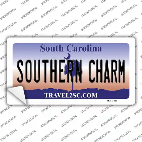 Southern Charm South Carolina Novelty Sticker Decal Small