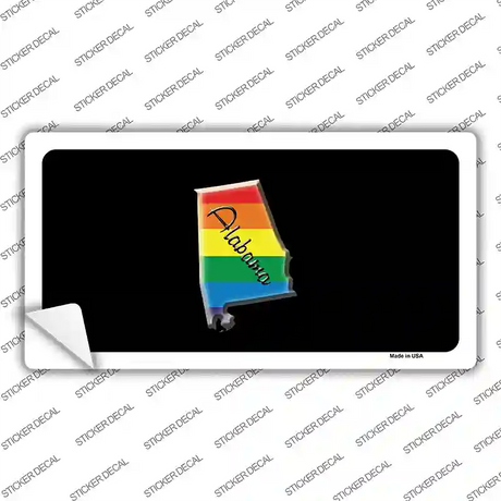 Alabama Rainbow Novelty Sticker Decal Small