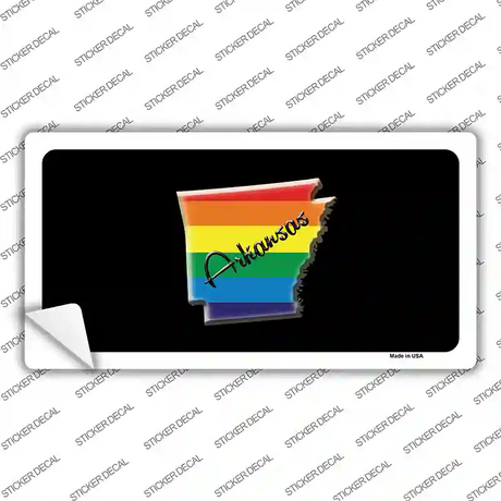 Arkansas Rainbow Novelty Sticker Decal Small