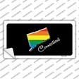 Connecticut Rainbow Novelty Sticker Decal Small