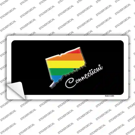 Connecticut Rainbow Novelty Sticker Decal Small