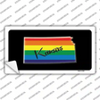 Kansas Rainbow Novelty Sticker Decal Small