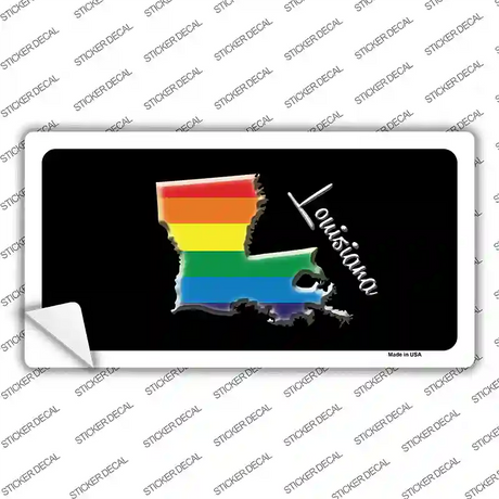 Louisiana Rainbow Novelty Sticker Decal Small