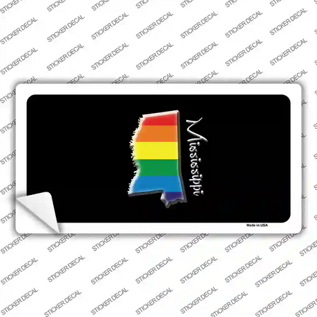 Mississippi Rainbow Novelty Sticker Decal Small