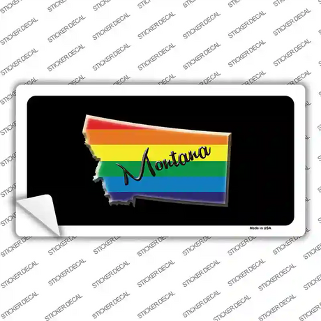 Montana Rainbow Novelty Sticker Decal Small