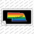 Nebraska Rainbow Novelty Sticker Decal Small