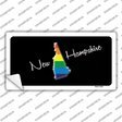 New Hampshire Rainbow Novelty Sticker Decal Small