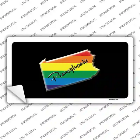 Pennsylvania Rainbow Novelty Sticker Decal Small