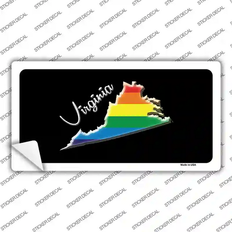 Virginia Rainbow Novelty Sticker Decal Small