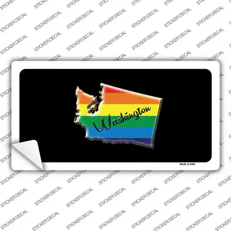 Washington Rainbow Novelty Sticker Decal Small