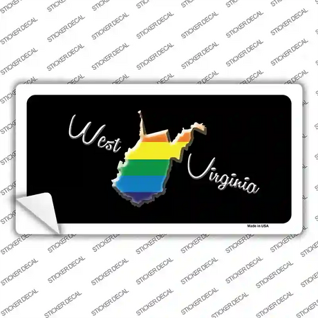 West Virginia Rainbow Novelty Sticker Decal Small