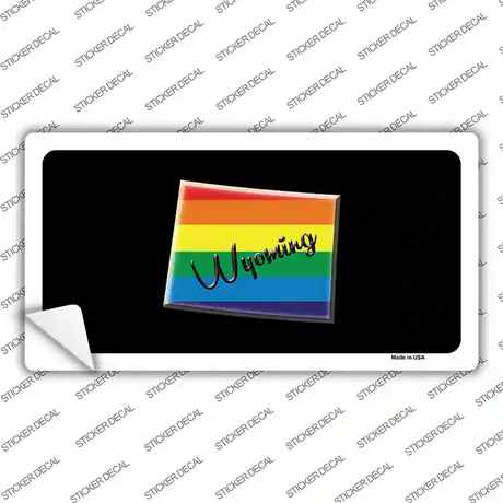 Wyoming Rainbow Novelty Sticker Decal Small