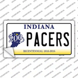 Pacers Indiana Novelty Sticker Decal Small