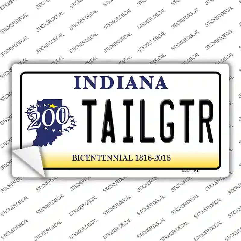 Tailgtr Indiana Background Novelty Sticker Decal Small