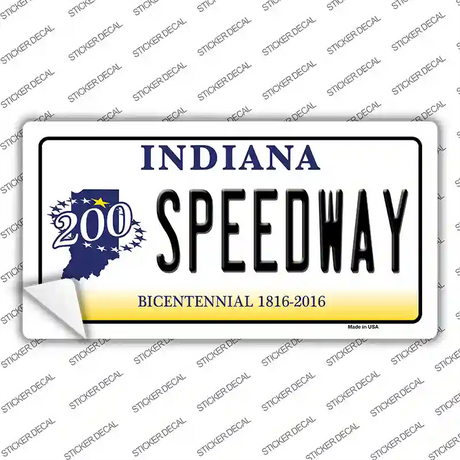 Speedway Indiana Novelty Sticker Decal Small