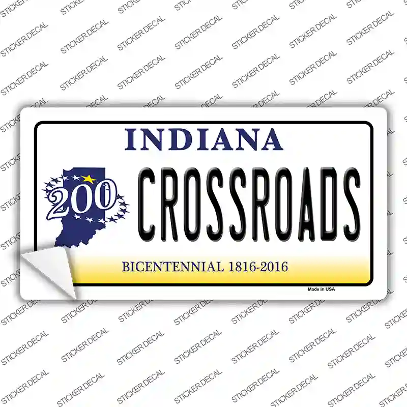 Crossroads Indiana Novelty Sticker Decal Small