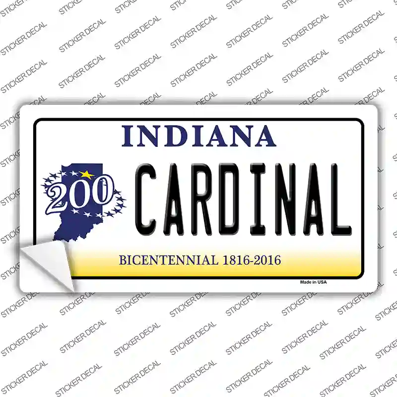 Cardinal Indiana Novelty Sticker Decal Small