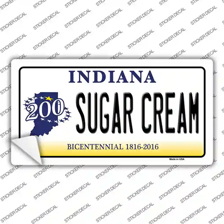 Sugar Cream Indiana Novelty Sticker Decal Small