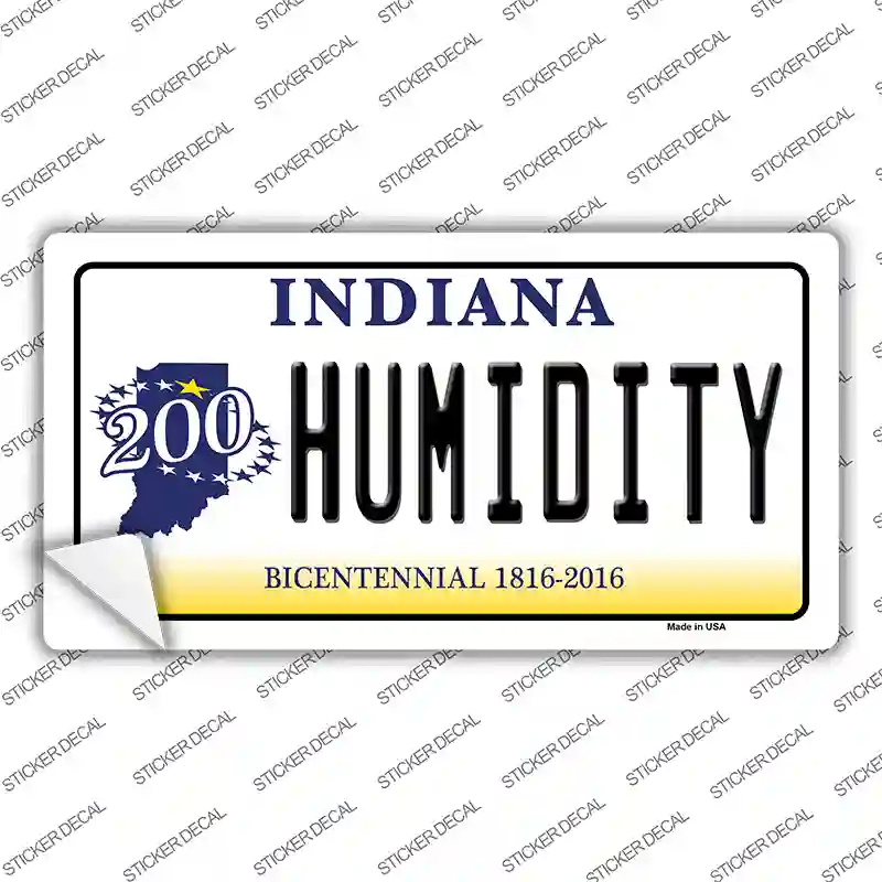 Humidity Indiana Novelty Sticker Decal Small