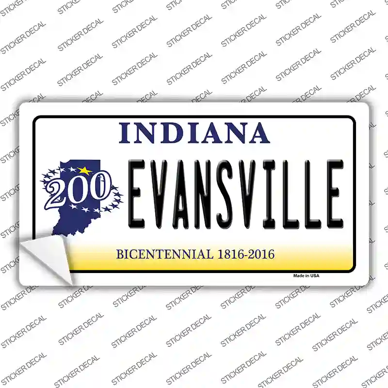 Evansville Indiana Novelty Sticker Decal Small