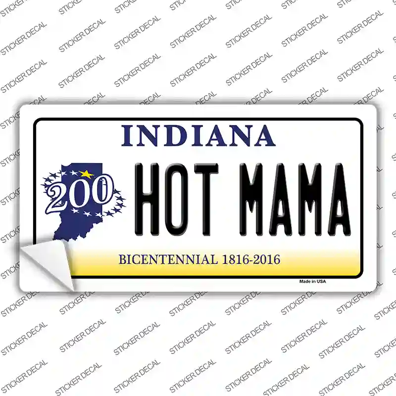 Hot Mama Indiana Novelty Sticker Decal Small