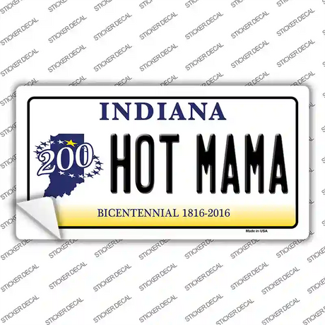 Hot Mama Indiana Novelty Sticker Decal Small