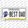 Best Dad Indiana Bacnkground Novelty Sticker Decal Small