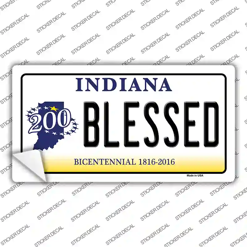 Blessed Indiana Novelty Sticker Decal Small