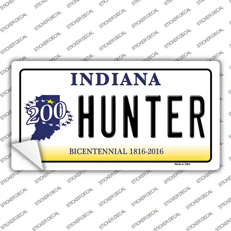 Hunter Indiana Background Novelty Sticker Decal Small