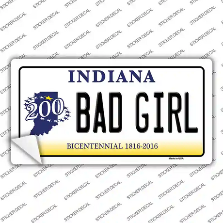 Bad Girl Indiana Novelty Sticker Decal Small