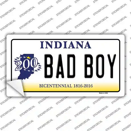 Bad Boy Indiana Novelty Sticker Decal Small