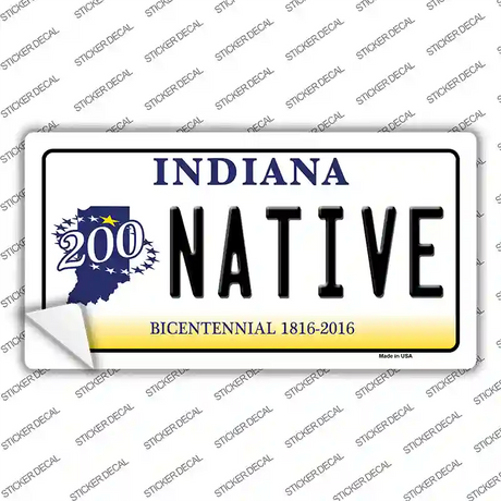 Native Indiana Novelty Sticker Decal Small