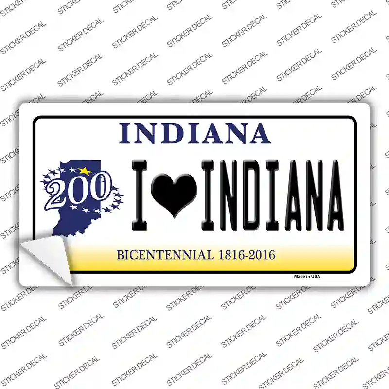 I Love Indiana Novelty Sticker Decal Small