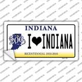 I Love Indiana Novelty Sticker Decal Small