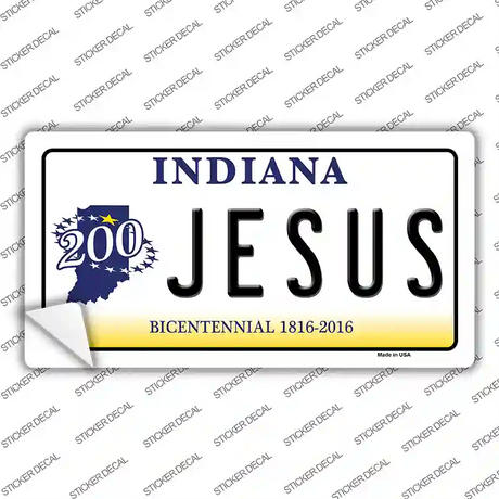 Jesus Indiana Novelty Sticker Decal Small