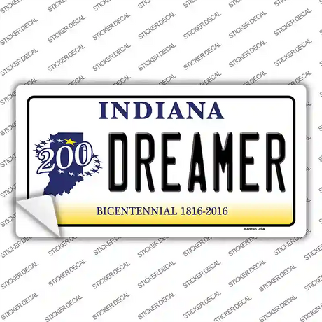 Dreamer Indiana Novelty Sticker Decal Small