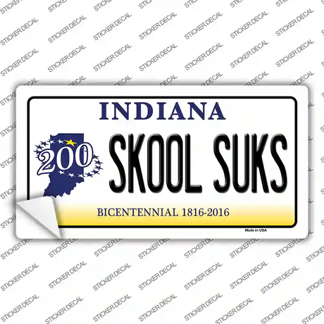 Skook Suks Indiana Novelty Sticker Decal Small