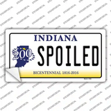 Spoiled Indiana Novelty Sticker Decal Small