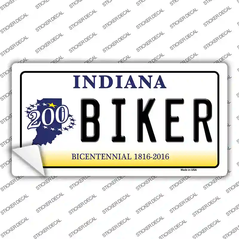 Biker Indiana Novelty Sticker Decal Small