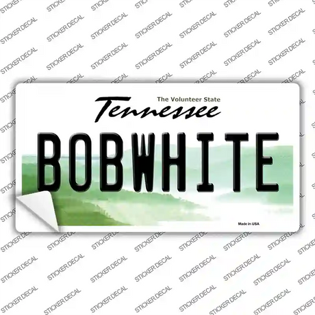 Bobwhite Tennessee Novelty Sticker Decal Small