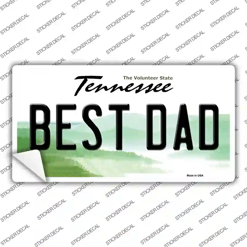 Best Dad Tennessee Novelty Sticker Decal Small