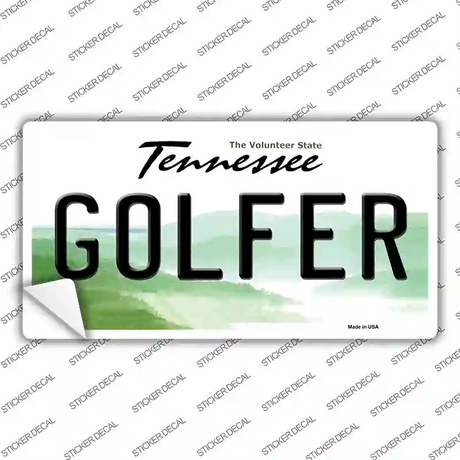 Golfer Tennessee Novelty Sticker Decal Small