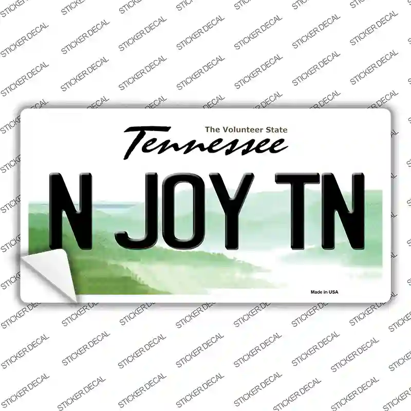 N Joy Tennessee Novelty Sticker Decal Small