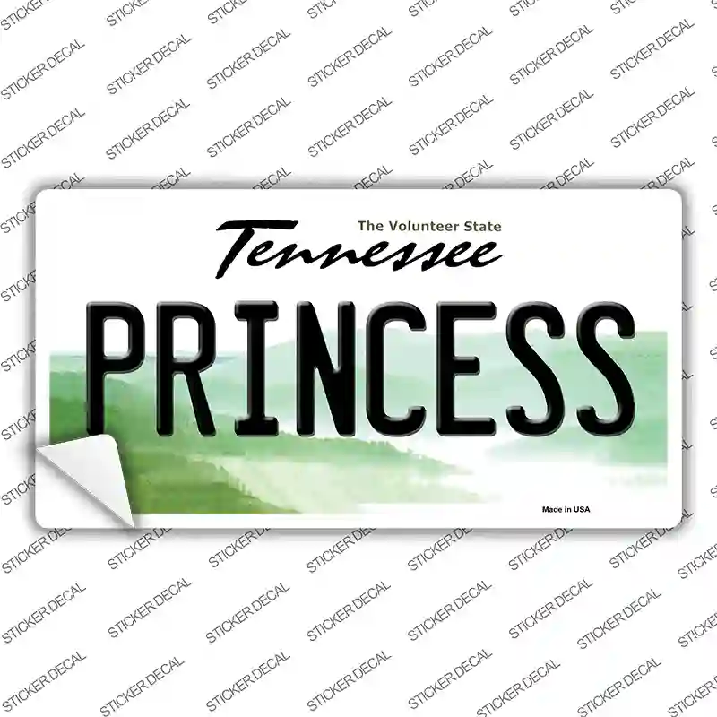 Princess Tennessee Novelty Sticker Decal