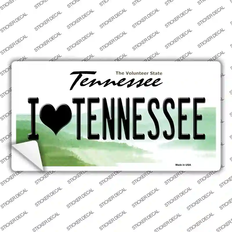 I Love Tennessee Novelty Sticker Decal